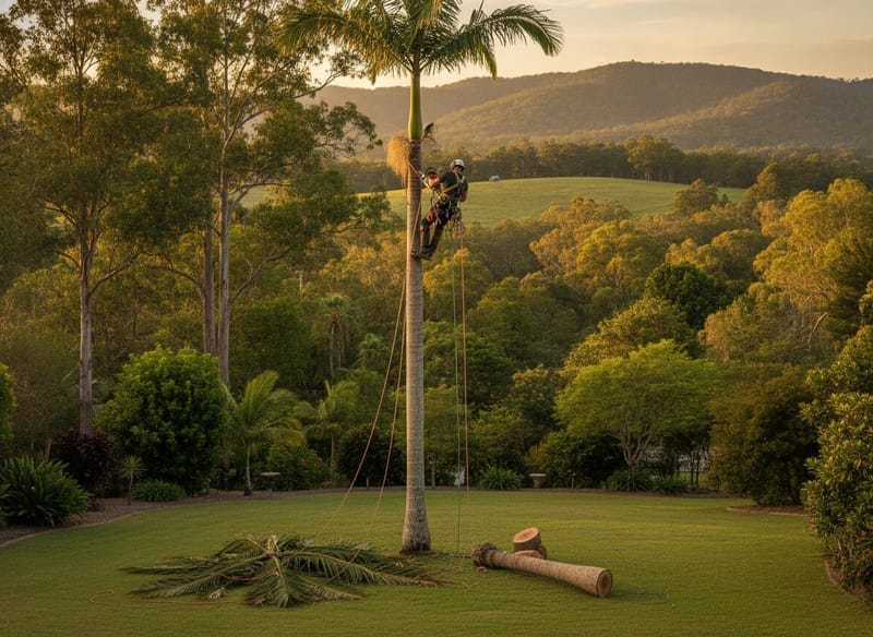 Palm Tree Removal performed by Launceston Arborist in the Launceston